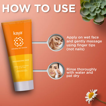 Kaya Clinic Skin Awakening Rinse with Niacinamide, Vitamin C, A & E, Vitamin C Face Wash, Vitamin C Cleanser, Brightening Face Wash, Daily Use Face Wash for All Skin Types, 100ml